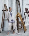 Gauri By Afsana Rayon With Embroidery Work Top With Bottom Dupatta